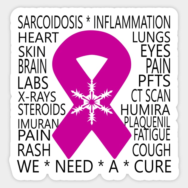 Sarcoidosis Info: We need a cure Sticker by Cargoprints